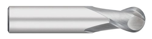 Titan tc10348 moinho de extremidade de carboneto sólido, comprimento de stub, 2 flauta, hélice de 30 graus, nariz de bola, não revestido,