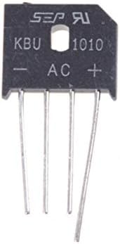 4pcs KBU1010 10A 1000V Fases únicas Retificador de ponte de diodo