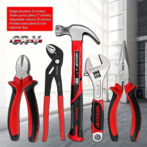 Ferramenta de WiseUp Conjunto para homens e mulheres Kit de ferramentas básicas para homens e mulheres para reparo