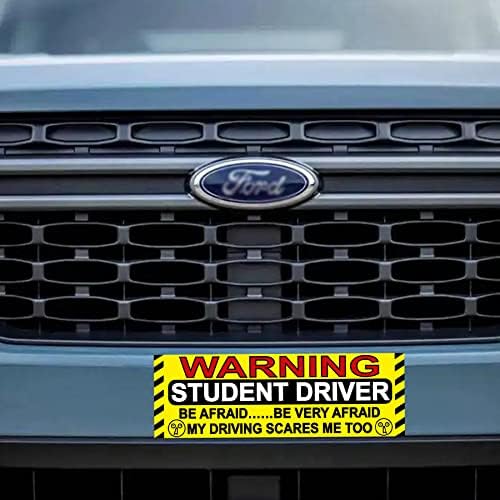 New Student Driver Stickers para carro Por favor, seja paciente, decalques de motorista de estudante 3 x 9 polegadas novos rótulos de