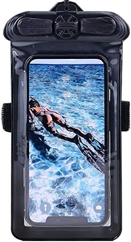 Caixa de telefone Vaxson Black, compatível com Panasonic Eluga Turbo Bolsa à prova d'água Saco seco [não filme de protetor de tela]