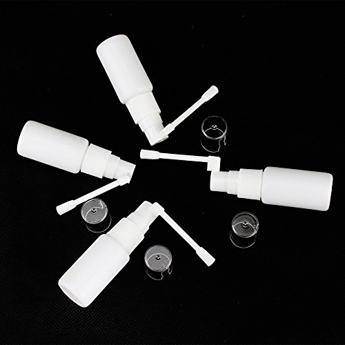 3pcs 30ml 1 oz de plástico branco Plástico vazio Portátil Recarregável Spray Nasal Garrane de Spray com Rotação de 360 ​​graus