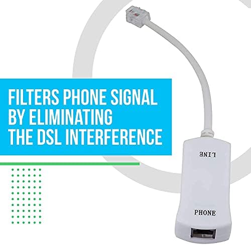 Filtro de telefone do modem DSL do InstallerParts - para eliminação de interferência e bloqueador de ruído estático