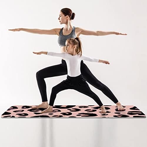 Todo o objetivo de yoga tapete de tapete e tapete de treino para ioga, padrão de leopardo rosa moderno