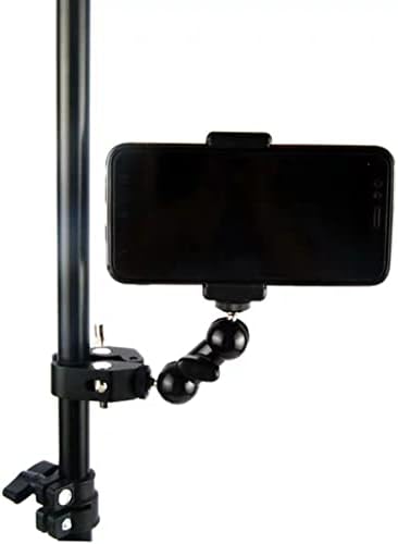 Mobestech 3pcs O braço monitora o microfone, telefone DSLR- Para com o LED duplo de Mount LCD Ball Light, luz da