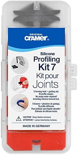 Cramer 40407us Silicone Profiling Kit7 - Kit de ferramentas de calafetagem profissional com ferramentas de acabamento de selantes