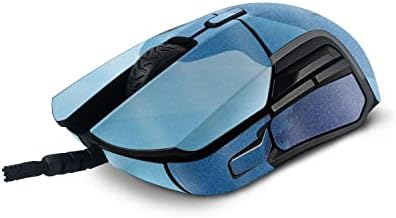 Mightyskins Glitter Glitter Compatível com SteelSeries Rival 5 Mouse de jogos - Montanhas Azuis | Acabamento de brilho protetor e