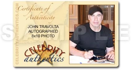John Travolta autografou 8x10 Photo de metal precioso