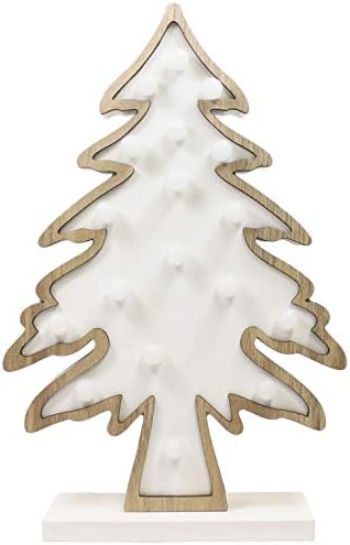 函館 クリスマス ファクトリー Objeto de luz de bola de árvore branca, 約高 約高 さ 31 × 幅 20 × 奥行 6cm, wht
