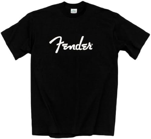 T-shirt de logotipo do Fender Spaghetti, preto, xl