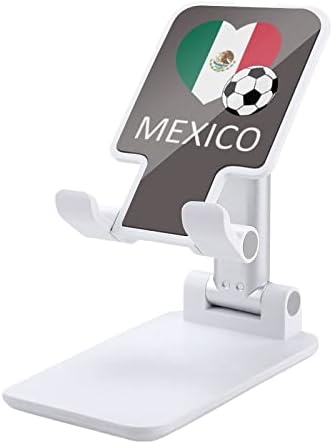 Love México Soccer de futebol dobrável Stand Durável Stand Stand Ajuste Ajuste Ajuste Phone para mesa