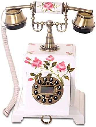 Telefone antigo do WYFDP, telefone fixo telefônico digital clássico clássico europeu de telefone fixo retrô europeu