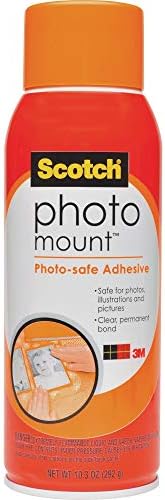 Scotch Photo Mount Adhesive, 10,3 onças, seguro para fotos, ilustrações e fotos coloridas