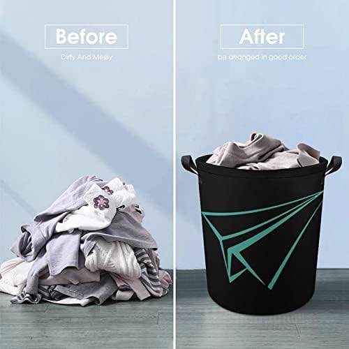 Armazenamento de cesta de lavanderia de papel de papel cesto de roupas altas dobráveis ​​com alças de armazenamento