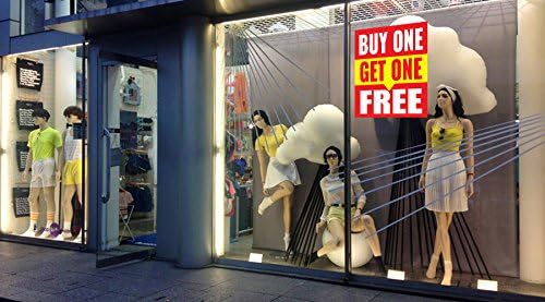 BOGO Free Store Business Retail Sales Sinais de exibição, 18 x24, colorido, 5 pacote