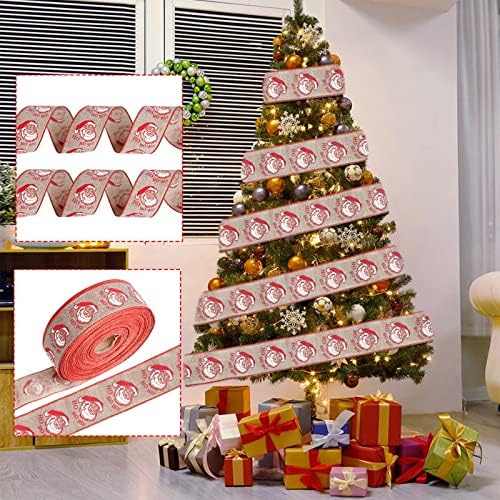 Caixa de presente de fita de Natal HHMEI Presente de fita de Natal decoração Diy Diy Decoração de Natal SGCABIMVHA0YDE