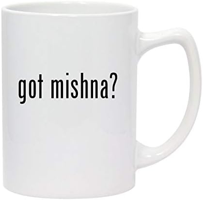 Os produtos de molandra têm mishna? - 14 onças de caneca de café em cerâmica branca