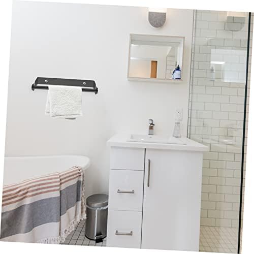 Portão do banheiro de 3pcs de 3pcs com distribuidor de parede preta cm single hap penduring e prateleira de banheira de banho