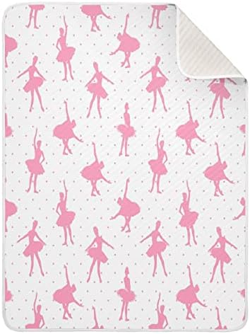 Cobertores de bebê da bailarina rosa Keepreal para meninos bebês bebês criança, bebês macio de bebê de pelúcia, cobertor