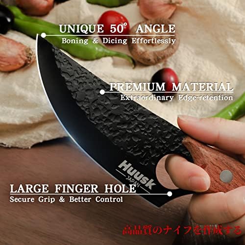 Huusk atualizou o pacote de facas com facas de filete afiado para carne, peixe, aves domésticas