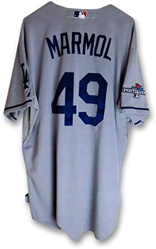 A equipe de Carlos Marmol emitiu Jersey Dodgers Road 2013 Playoff 49 MLB Holo - MLB Game usado Jerseys