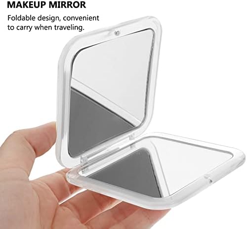 Frcolor Travel Compact espelho dobrável espelho de bolso de 10x espelho de ampliação de dupla face Handheld espelho cosmético