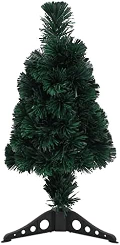 Árvore de Natal artificial e esbelta de Vidaxl com suporte de 25,2 de fibra óptica