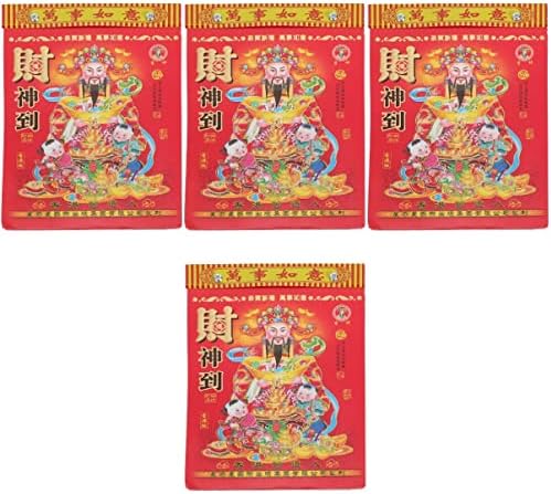 4PCS2022 Escola para a decoração Luck com DO; Planejamento, Foto da fortuna Home Perfect Tradicional M Days Feng Gift Evento Casamento,
