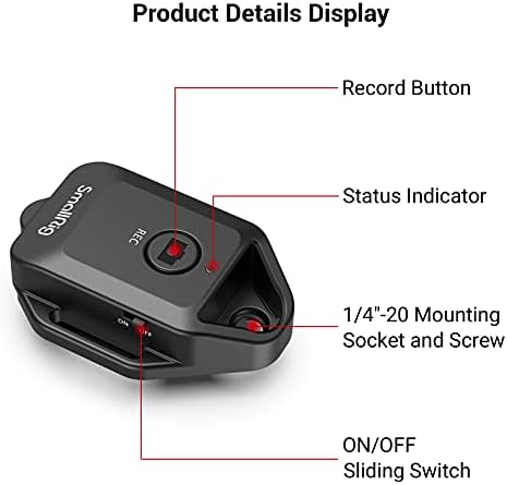 Câmera de gravação de vídeo Smallrig Controle remoto sem fio para câmeras Sony, para Sony A7 III, A7S III, A7C, A7R III, A7R