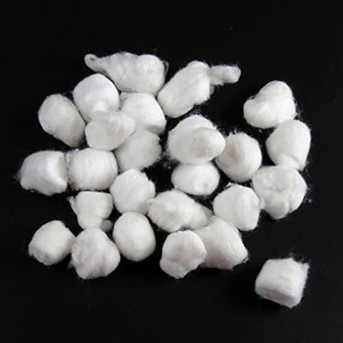 Bolas de algodão orgânico do doitool 400pcs pequenas bolas de algodão para a remoção de esmalte de unha, aplicando loção de
