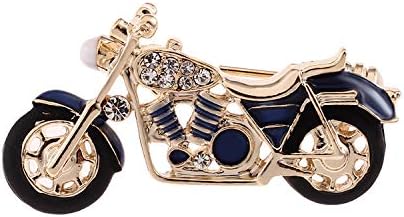 Wusuaned Gold banhado a moto preto de motocicleta Broche Broche Pin Presente para Biker pai marido namorado