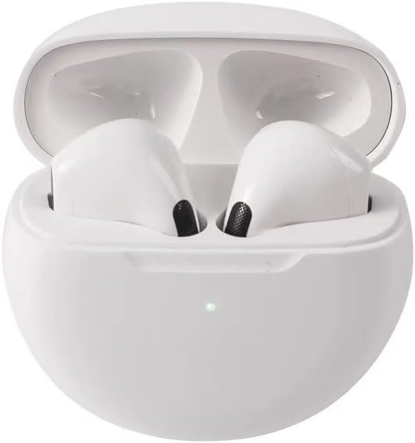 Ladumu Bluetooth Headphones Pro6 com a caixa de carregamento para fones de ouvido sem fio para festas para iPhone com controle de toque