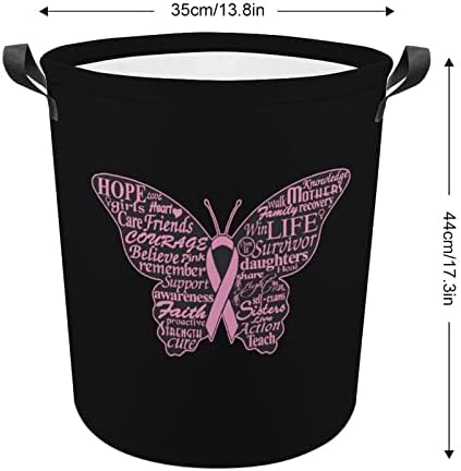 Borboleta rosa borboleta- cesta de câncer de mama cesta de lavander