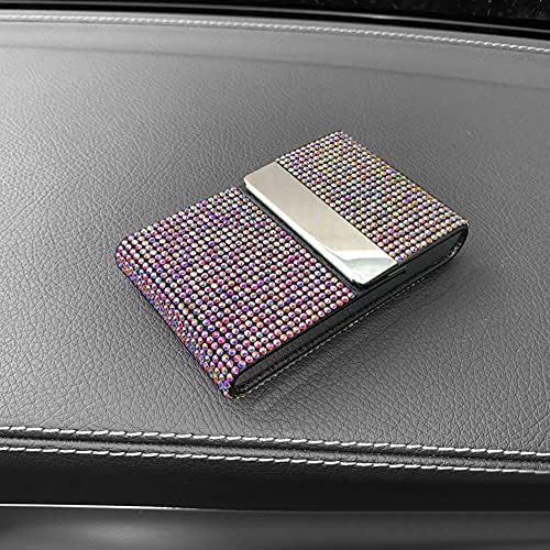 Caixa de armazenamento de cartão de aço inoxidável Morechioce, bling bling bling cartão de crédito portátil titular de cartão de visita