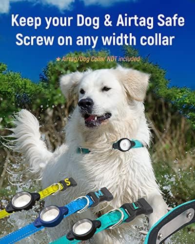 Airtag Dog Collar Selder Caso - Compatível com Aritag Air Tag Airtags Porta de cão parafuso em colarinho de cachorro