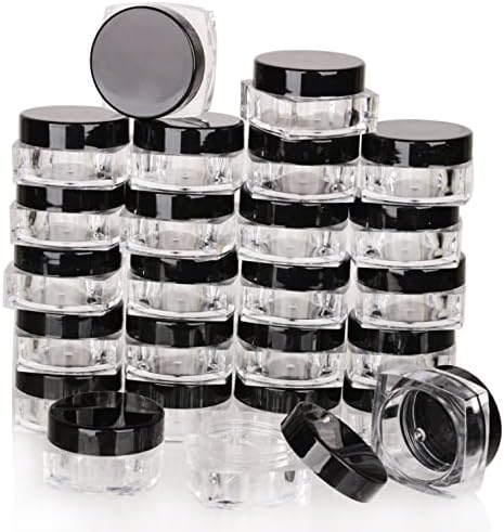 20pcs vazios 10g clear sqaure jar com jarra pequena recipientes de panela para maquiagem Balmo de lábios 0,33 onças minúsculas