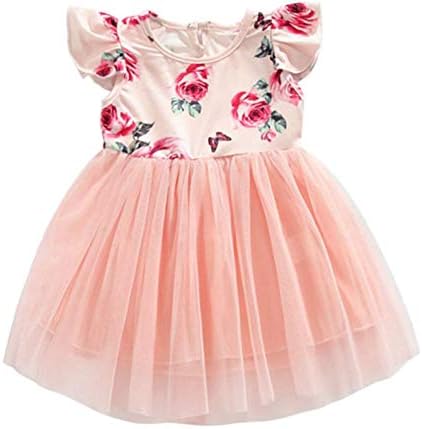 Criando garotas meninas tutu vestido trapaceiro sem mangas vestido de princesa floral roupas de verão roupas