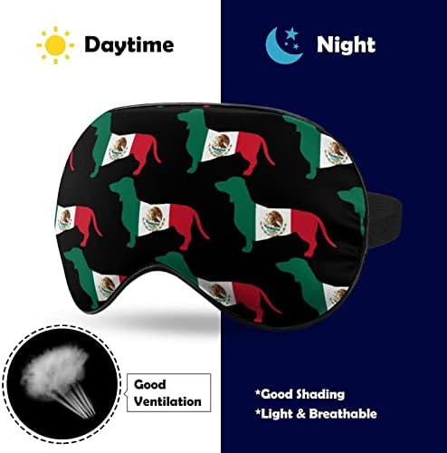 Dachshund México Máscara para o olho para dormir para o Blackout Night Blackfold com alça ajustável para homens mulheres