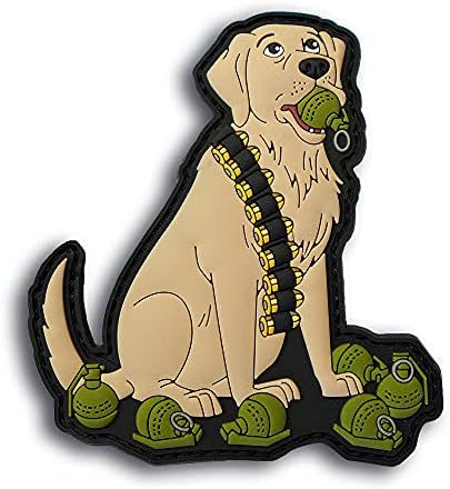 Go Fetch - The Grenadier Retriever Tactical Dog PVC Moral Patch, Tactical, Militar