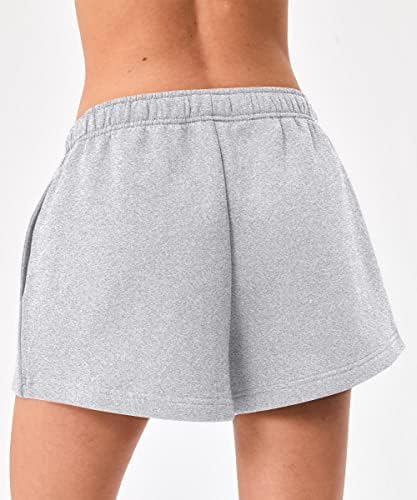 Shorts de suor automaticamente feminino atlético casual shorts de cintura alta