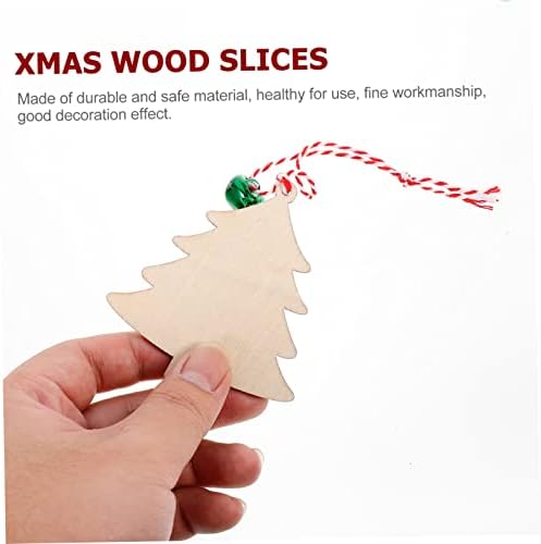 Besportble 1set Christmas Wood Chips Chrismas Decor Brinquedos Natividade para Crianças Estrela de Árvore de Arreia de