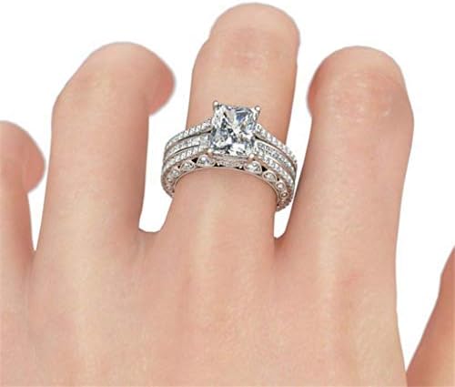Anéis para mulheres Diamante minimalista Dois em um anel lateral geométrico Ring Jewelry Gifta Bom presente para uma namorada, namorado,