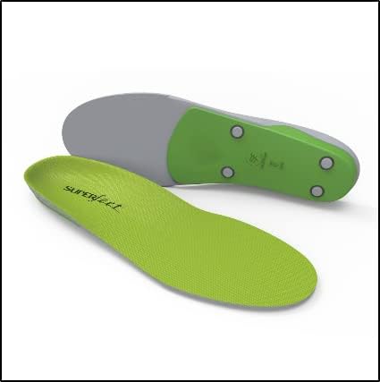 Superfeet Green-Suporte ortótico com arco alto-Insolas de calçados de corte para ajuste-Men 5.5-7 / Women 6.5-8
