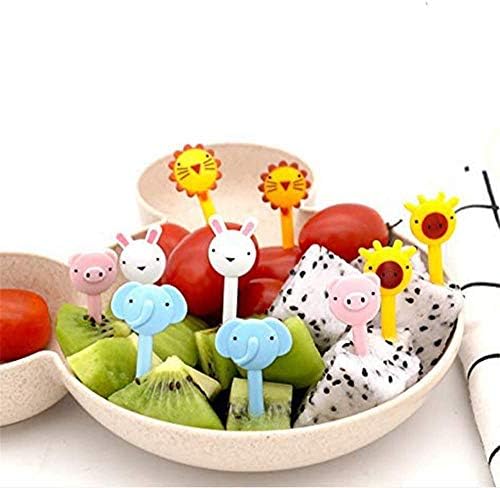 Caixa de decoração fofa de bento, palhetas de alimentos para animais e garfos picks de alimentos para crianças para crianças