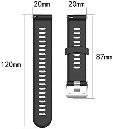 Huabao relógio Strap compatível com Garmin Forerunner 645, Banda de substituição de cinta de silicone ajustável para Garmin Forerunner