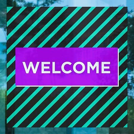 CGSignLab | Janela Welcome -Welcome -Modern Block se apega | 5 x5