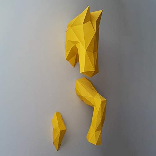 WLL-DP Galloping Horse 3D Escultura Diy Animal Papel Modelo de papel Toy Decoração de parede de parede de papel pré-cortada
