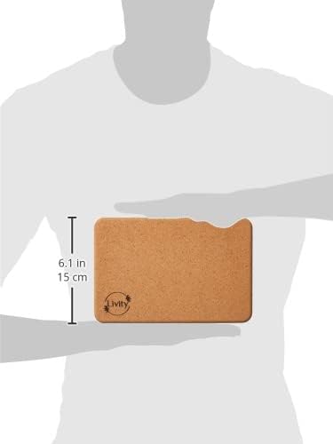 Livity Yoga - 2 Conjunto de blocos de ioga de cortiça renovável e cinta de ioga de algodão para iniciantes homens e mulheres - Acessórios