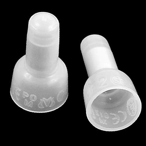 X-Dree Plastic Safe Crimp Conector de fio fechado Branco 9mm x 18mm 26pcs (Confretor de Crimp Plástico de Cable de Extremo Cerrado
