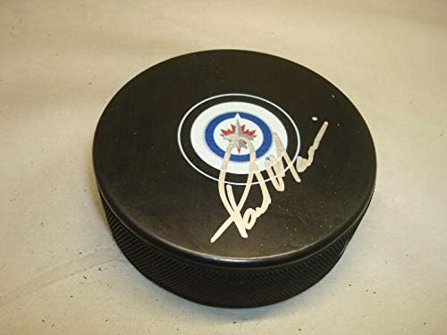 Paul Maurice assinou Winnipeg Jets Hockey Puck autografado 1D - Pucks autografados da NHL